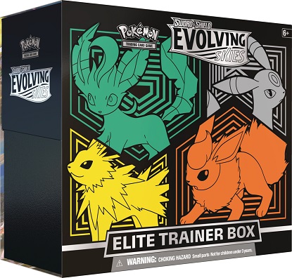 Pokemon SWSH7 Evolving Skies Elite Trainer Box - Leafeon/Flareon/Jolteon/Umbreon